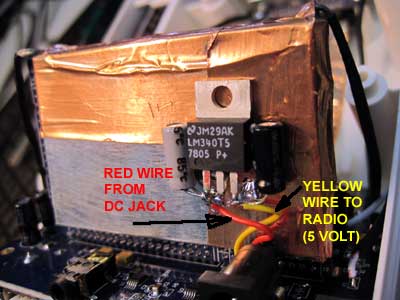 Insert a 7805 voltage regulator to avoid trouble